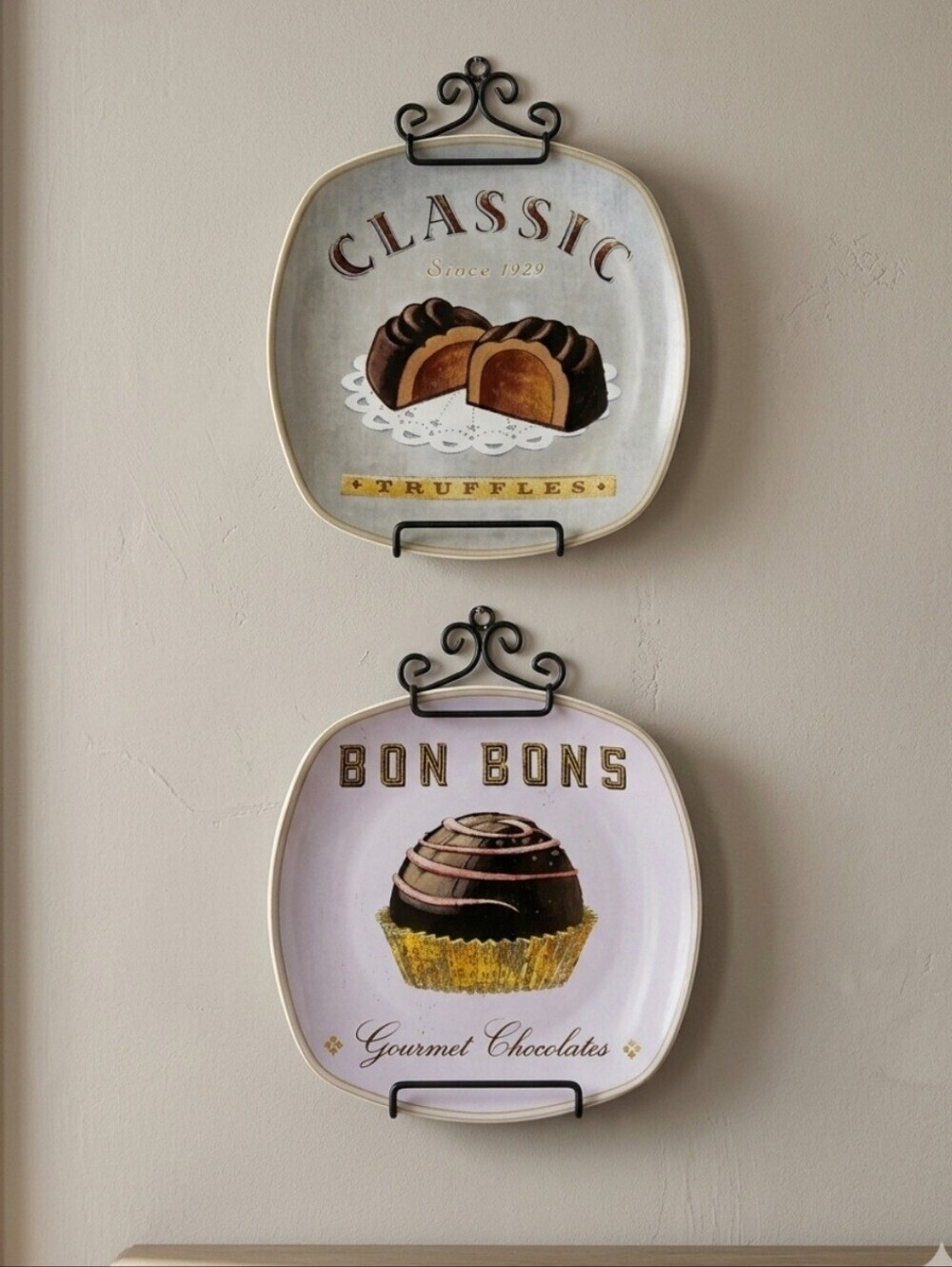 Sakura Confections 2 Salad Plates 8" Gourmet Chocolate Collection